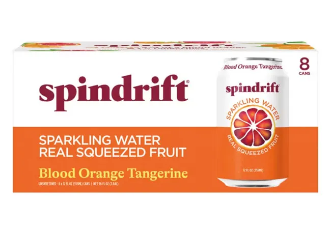 "Aldi Spindrift Blood Orange Tangerine Flavored Sparkling Water"
