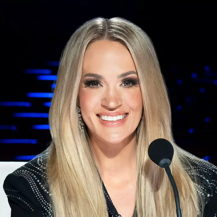 Carrie Underwood on stage during American Idol episode 806.