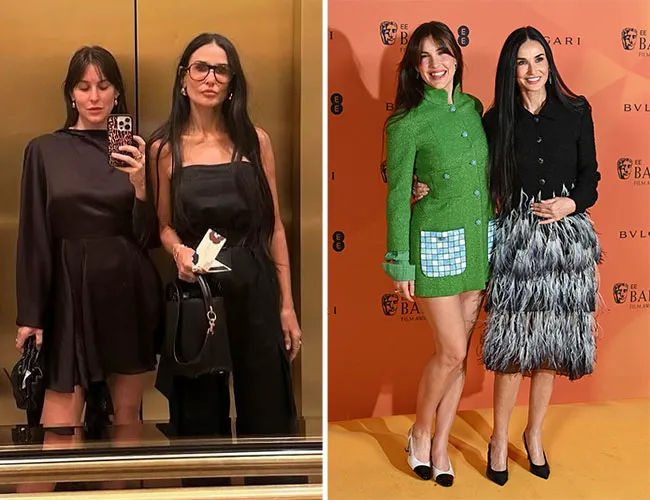 Demi Moore poses with Scout Willis