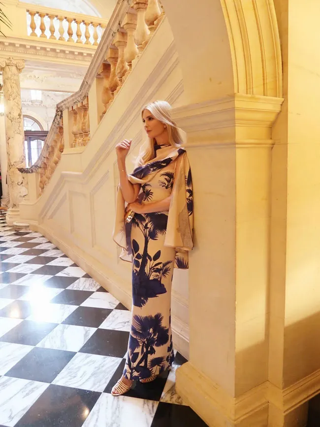 Ivanka Trump Johanna Ortiz dress and shawl London