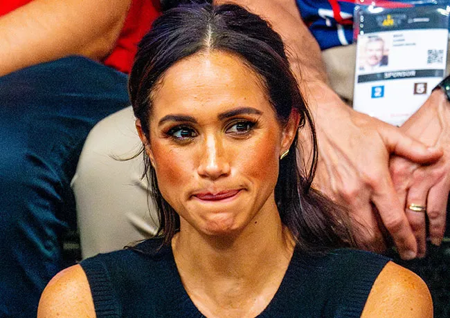 Meghan Markle looking worried