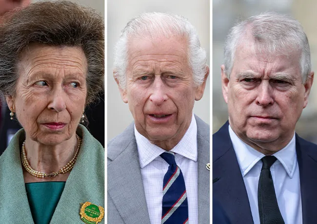 Prince Andrew King Charles and Princess Anne