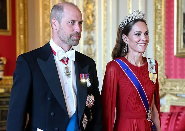 Prince William and Kate Middleton state banquet 2025