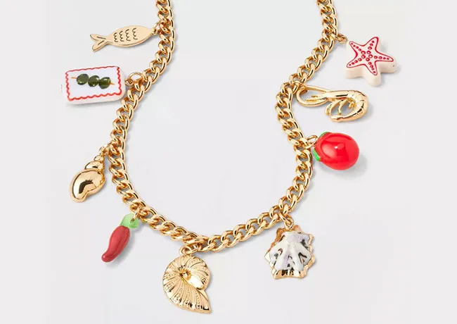 Large-scale charm pendant necklace from Universal Thread.