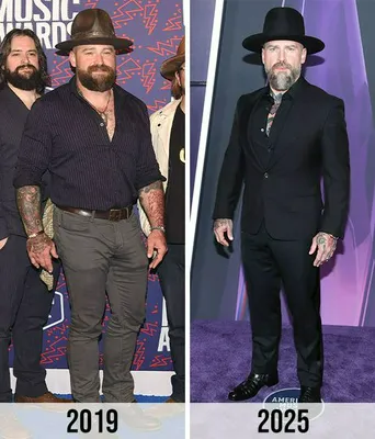 Zac Brown's impressive weight loss transformation from 2019 to 2025.
