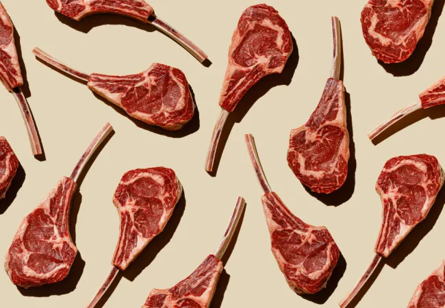 Succulent steaks displayed on a plain background for emphasis.