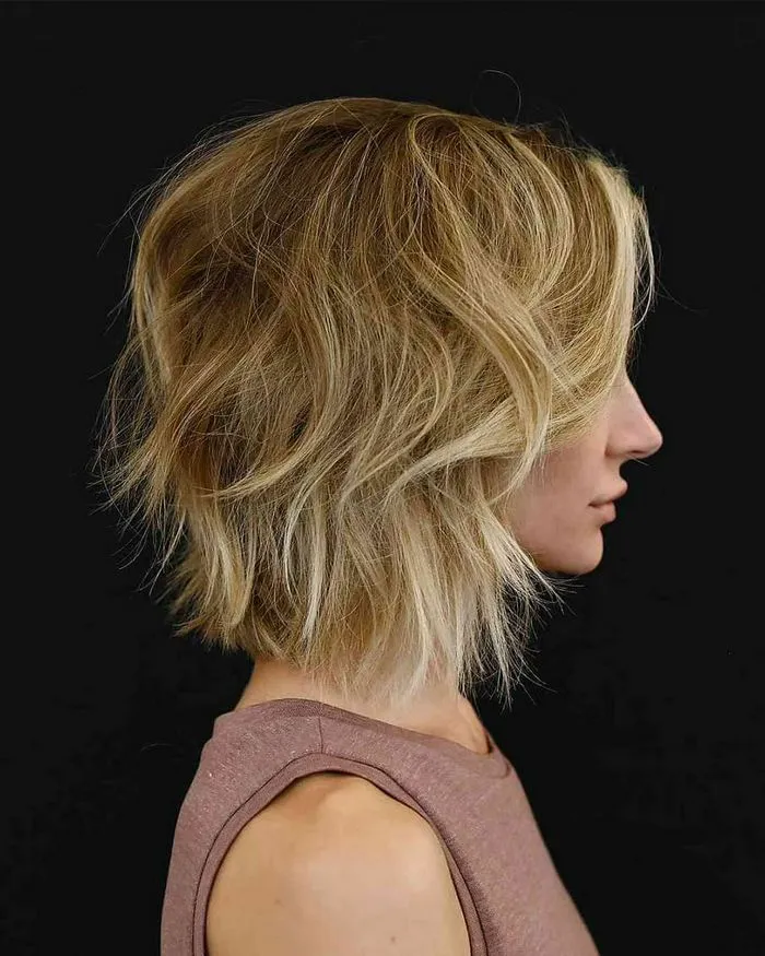 Wispy razor-cut bob hairstyle by Ahn Cotran