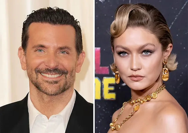 "Gigi Hadid and Bradley Cooper at the Vogue October issue cocktail party"