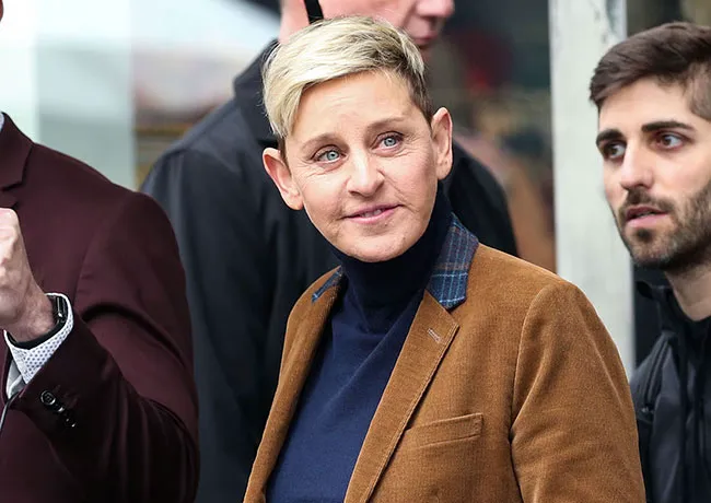 Ellen DeGeneres at Pink's Star on Hollywood Walk of Fame ceremony