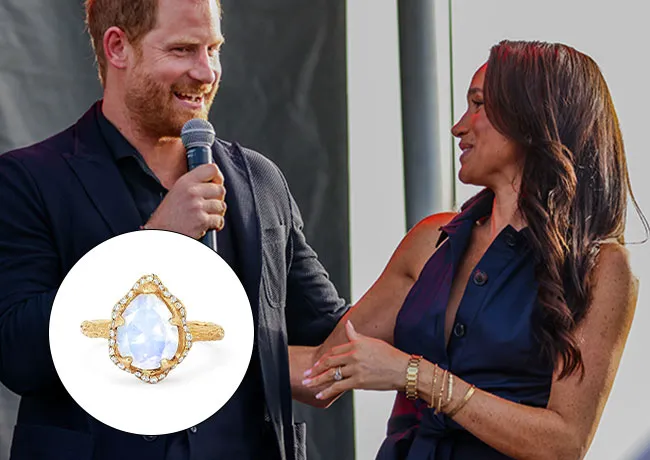 Meghan Markle and Prince Harry with ring
