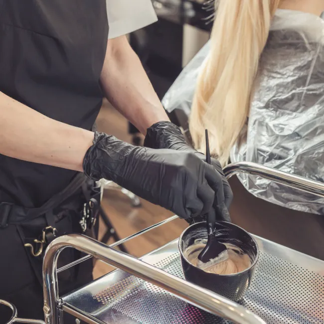 "Illustration of harmful chemicals in hair dye"