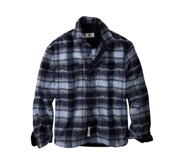 Heavyweight brushed plaid overshirt from AE x Tru Kolors collection.