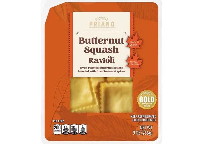 Butternut squash ravioli from Aldi, perfect for cozy meals.