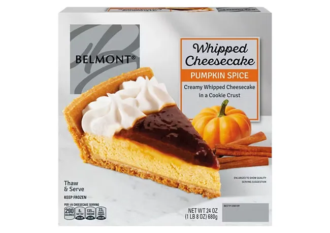 "Aldi Belmont pumpkin spice whipped cheesecake"