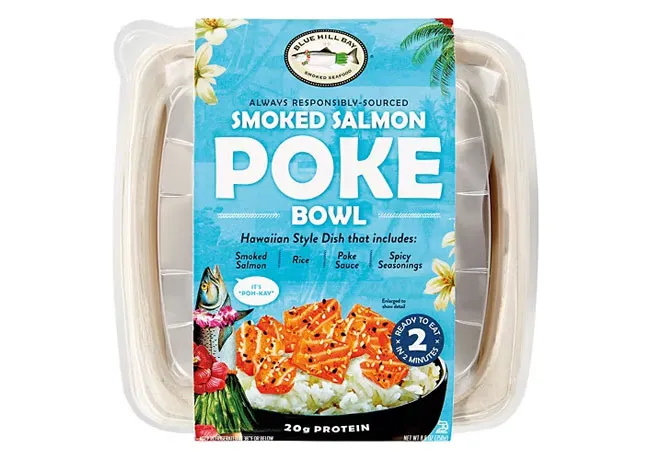 "Aldi Blue Hill Bay smoked salmon poke bowl"