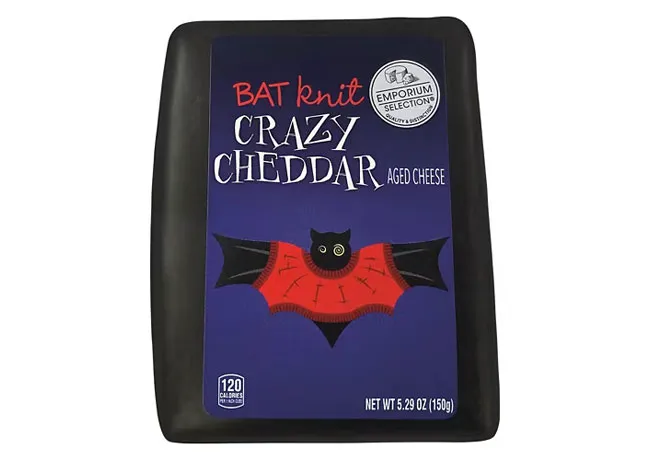 Assorted Halloween-themed cheese selection from Aldi.
