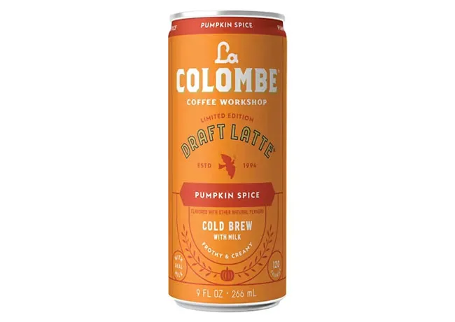 Aldi's Le Combe pumpkin draft latte, a seasonal beverage delight.