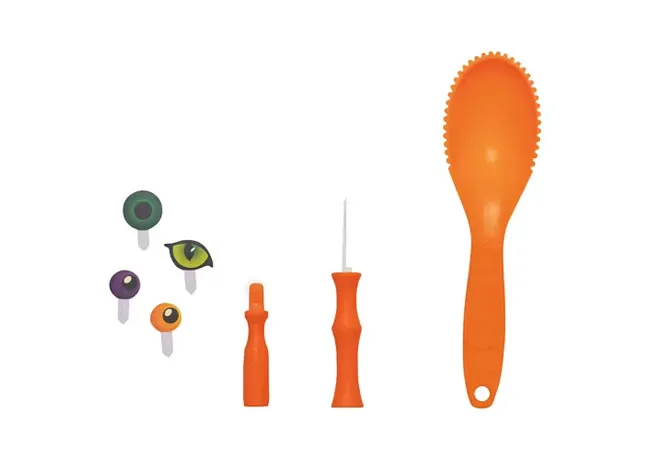 Fun pumpkin carving kit from Aldi for Halloween festivities.