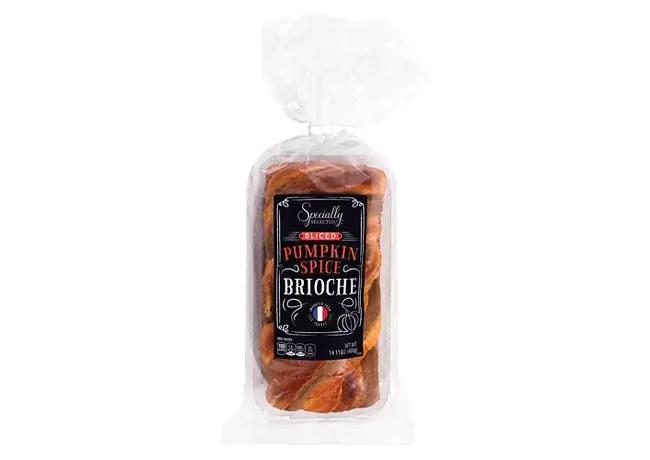 Pumpkin spice brioche slices from Aldi's seasonal offerings.