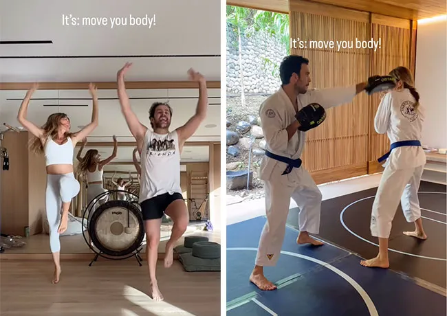 Gisele Bundchen jiu jitsu with boyfriend
