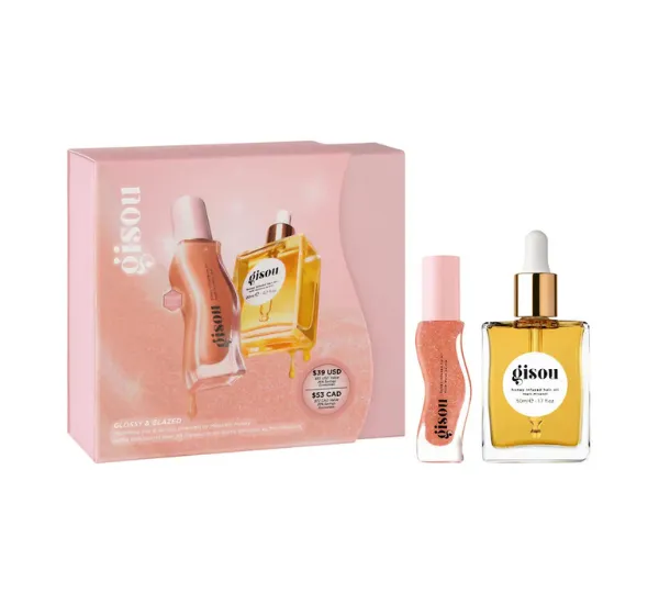 Gisou Glossy Glazed Hair and Lip Oil Set