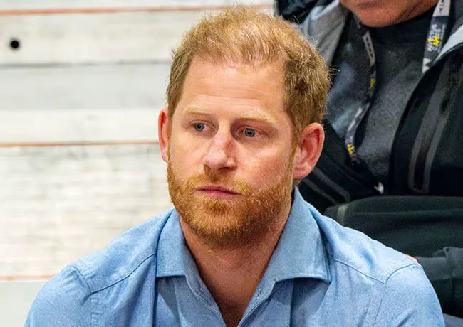Prince Harry blue shirt