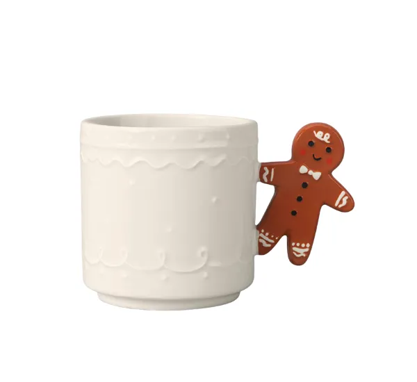 Ivory Christmas stoneware handle mug by Wondershop™