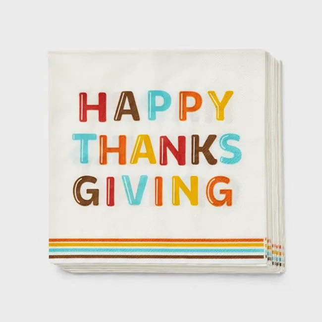 Happy Thanksgiving lunch napkins for festive meals.