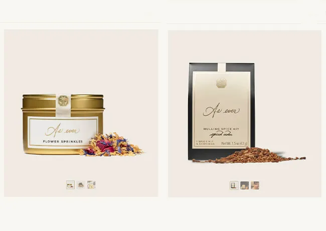 Meghan Markle As Ever Holiday Collection flower sprinkles and spiced cider mulling spice kit