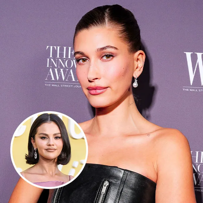 Hailey Bieber and Selena Gomez share a moment together.
