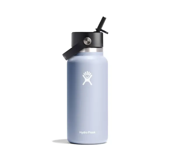 Hydro Flask wide mouth flex straw bottle in vibrant color