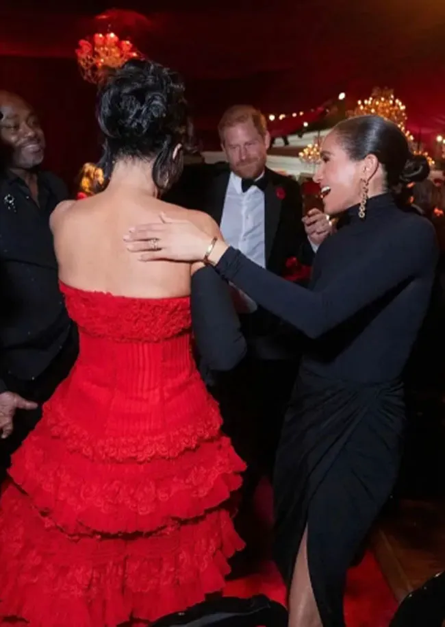 Prince Harry and Meghan Markle at Kris Jenner's 70th birthday party