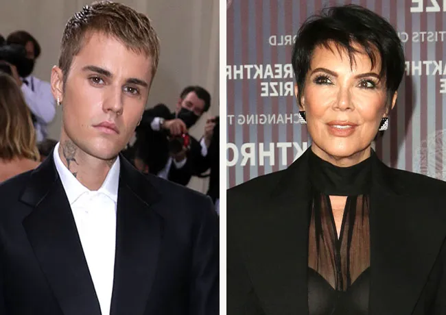 Justin Bieber and Kris Jenner at an event