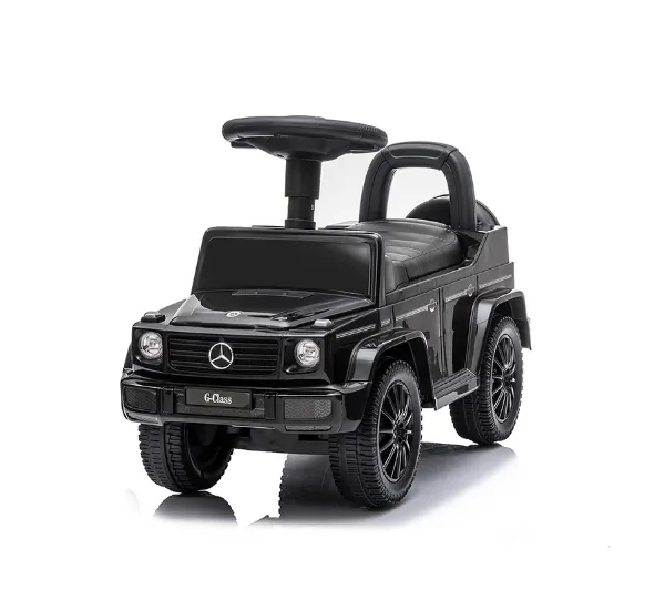 Kids’ Mercedes G-Wagon push car for outdoor fun.