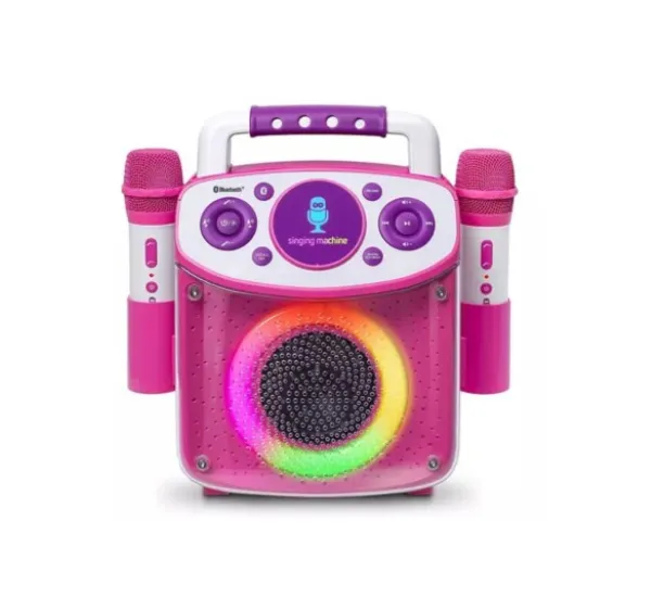Mini Bluetooth karaoke machine for singing enthusiasts.