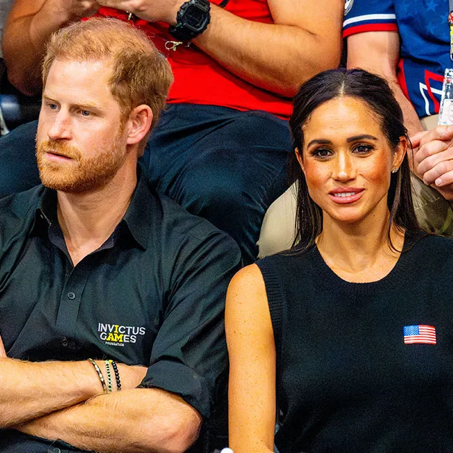 Prince Harry and Meghan at wheelchair basketball finals event.