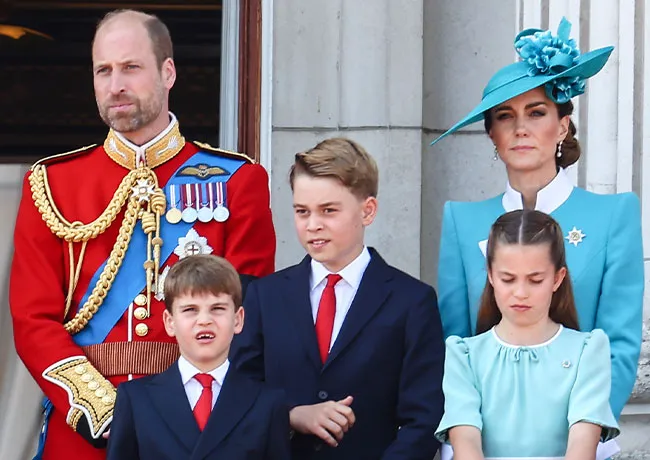 Prince William and Kate Middleton and kids Buckingham Palace balcony