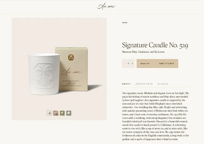 Meghan Markle As Ever Holiday Collection Signature Candle 519