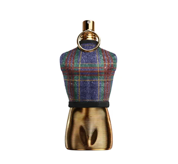 Jean Paul Gaultier Le Male Elixir collector parfum in unique bottle.