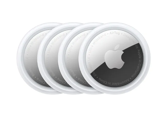 "Apple AirTags 4-Pack with packaging"