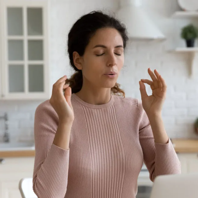 Guided breathing exercise for relaxation and stress relief.
