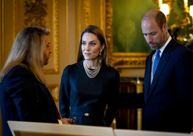 Prince William Kate Middleton straight hair President of Germany state visit