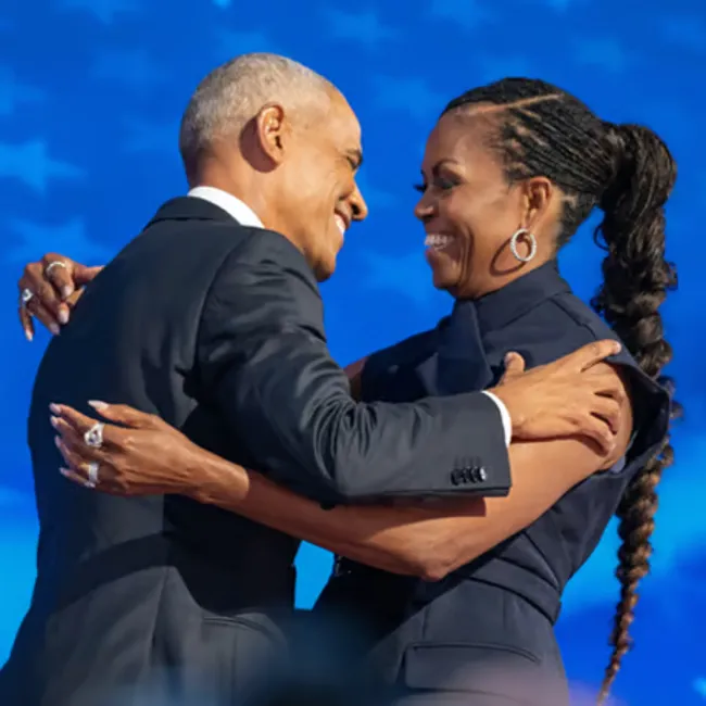 Barack and Michelle Obama at the Democratic National Convention event.
