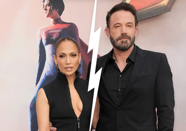 Ben Affleck and Jennifer Lopez split photo The Flash premiere