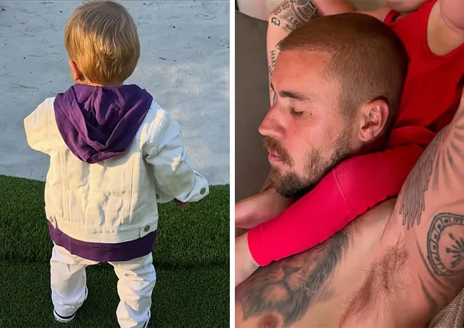 Justin Bieber and son Jack Blues Bieber