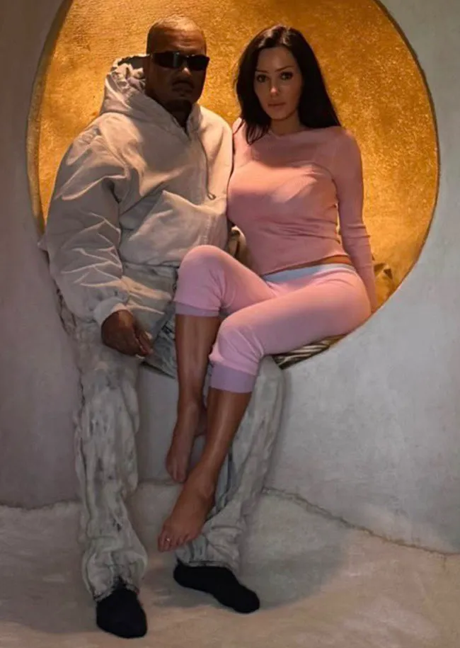 Bianca Censori shares a candid moment with Kanye on Instagram.