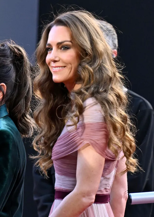 Kate Middleton at the BAFTA Awards in elegant attire.