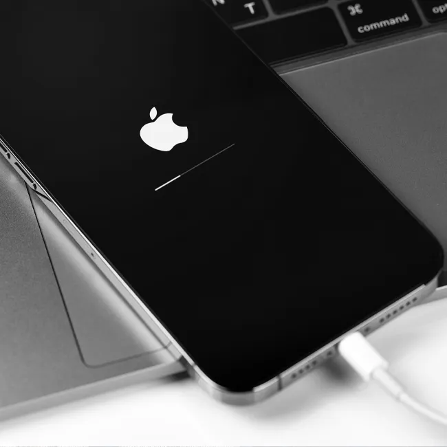 "iPhone plugged in and charging"