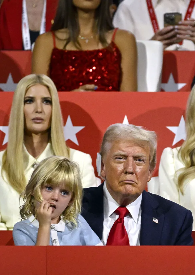Donald Trump with granddaughter and Ivanka Trump