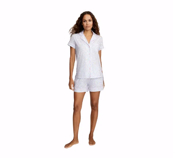 Pima cotton short-sleeve set for comfy lounging